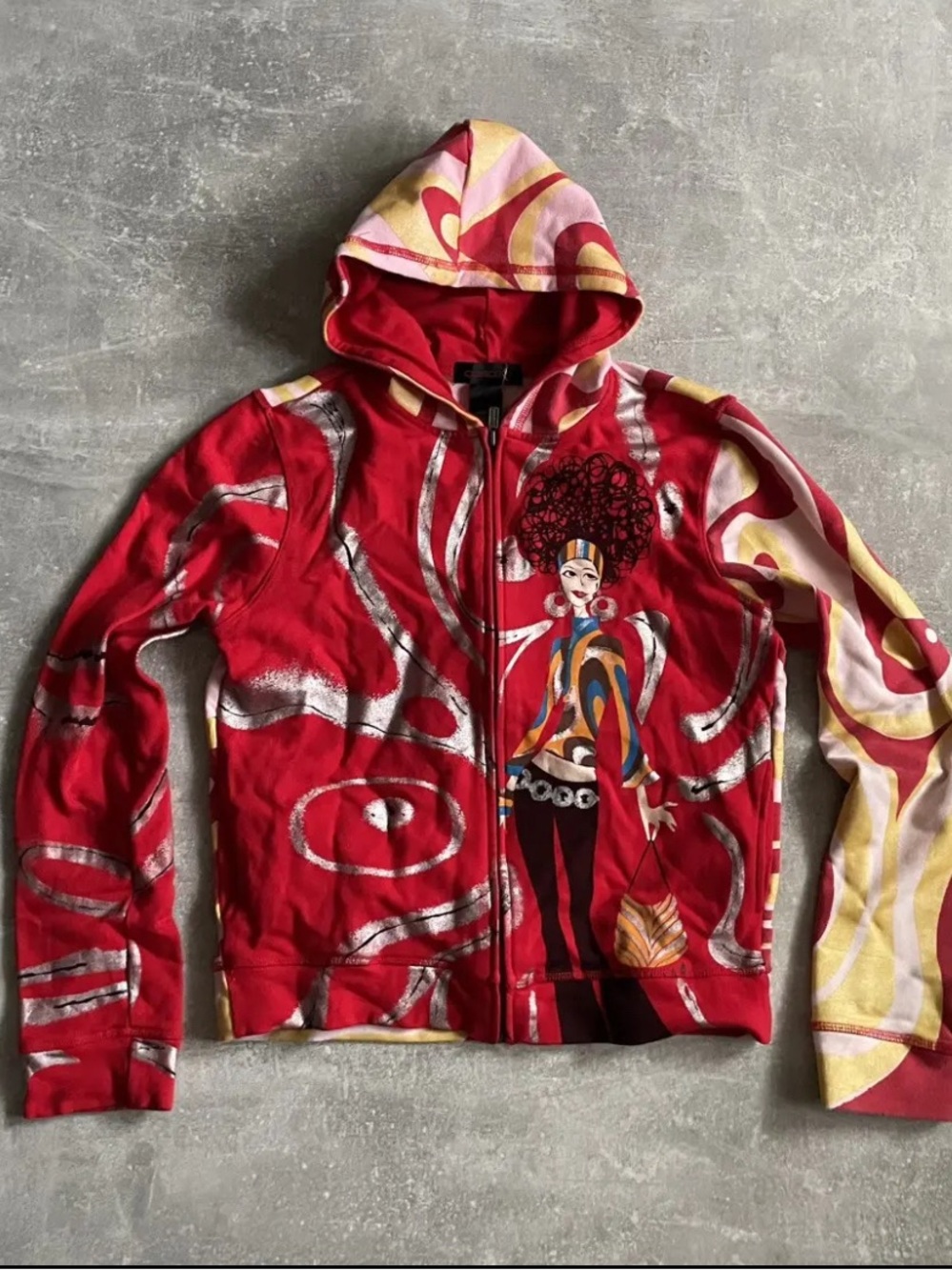 Custo Barcelona vintage y2k zip up hoodie size 3